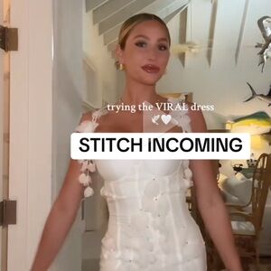 Heiress Beverly Hills White Petal Dress